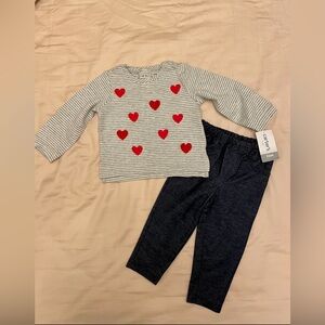 New Baby French Terry 2-piece Set, 12M, Carter’s